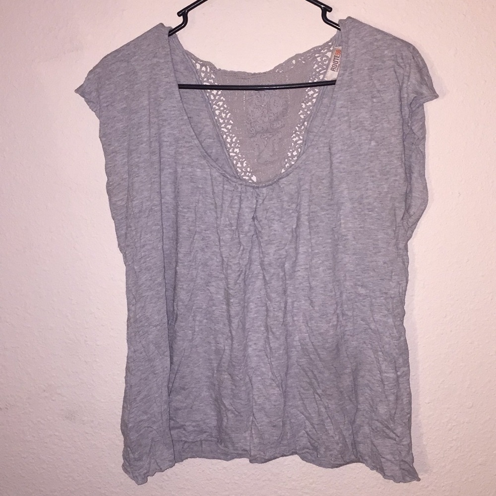 Lace back T-shirt